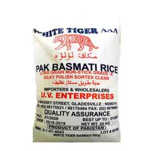 White Tiger Basmati Rice 20kg