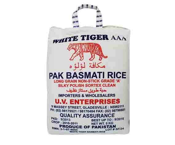 White Tiger Basmati Rice 5kg