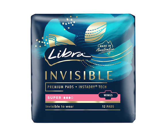 LIBRA INVISIBLE SUPER PADS 12PCK